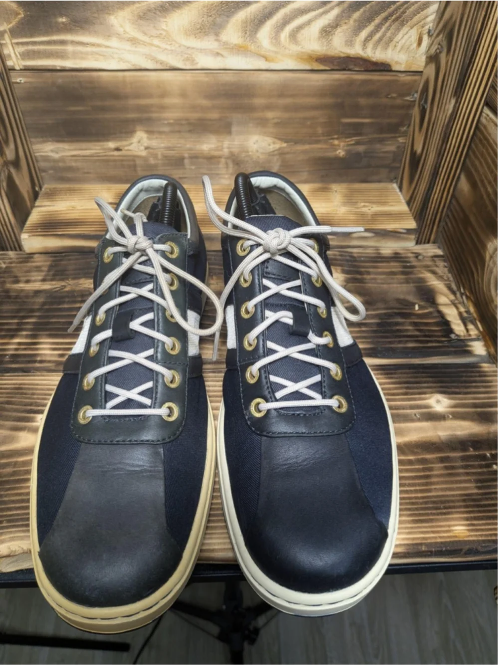 Timberland Canvas Low Top Shoes Mens Size 9 Blue Colorblock Sneakers 34582